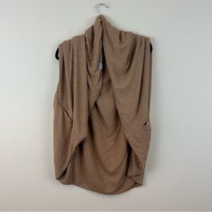 Bodhi Swag Reversible Cocoon Tan Knit Sweater Cardigan One Size